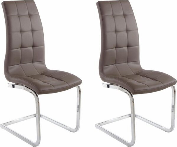 INOSIGN Freischwinger Lola (Set, 2 St), 2 oder 4 Stück, Bezug in Kunstleder oder Samtsoff, chrom Metallgestell Bild 4