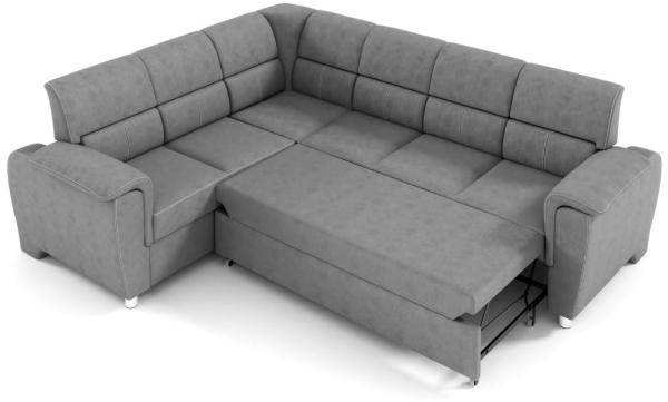 Ecksofa Schlafsofa Sofa SALVADOR Stoff Texas Anthrazit Kurze Schenkel Links Bild 3