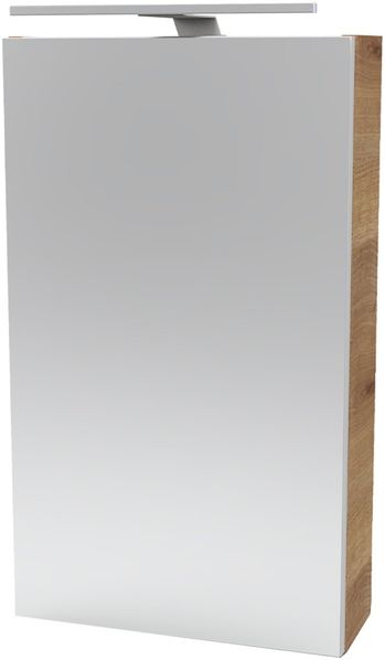 Fackelmann SBC MILANO Gäste-WC Spiegelschrank 40 cm, Braun hell, rechts