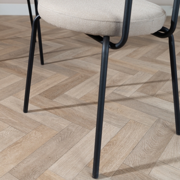 Bronx71 Esszimmerstuhl Lyon recycelter Stoff taupe Bild 7