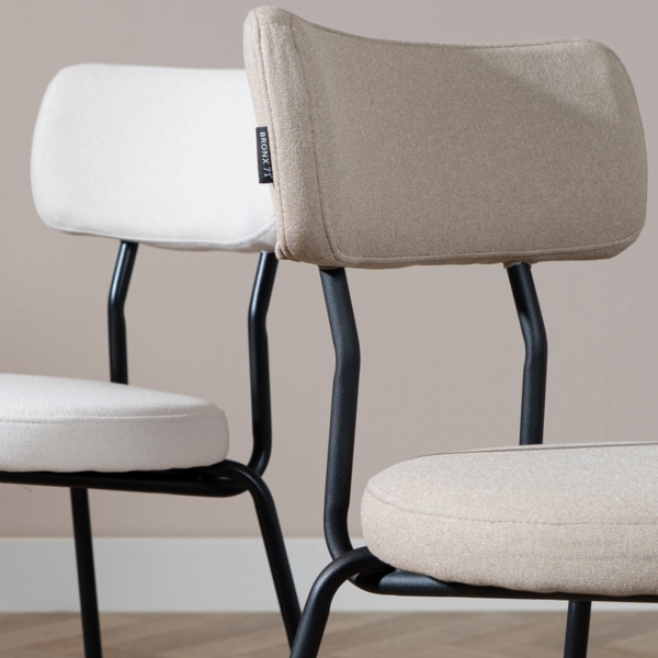 Bronx71 Esszimmerstuhl Lyon recycelter Stoff taupe Bild 6