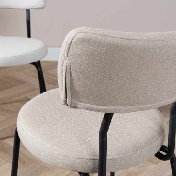 Bronx71 Esszimmerstuhl Lyon recycelter Stoff taupe Bild 4