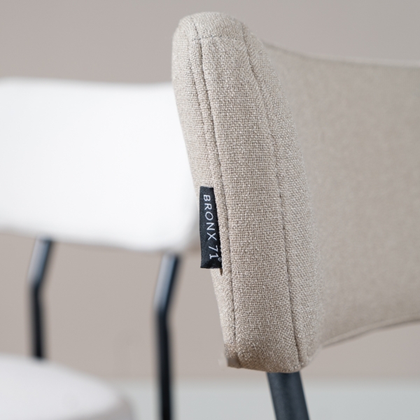 Bronx71 Esszimmerstuhl Lyon recycelter Stoff taupe Bild 9