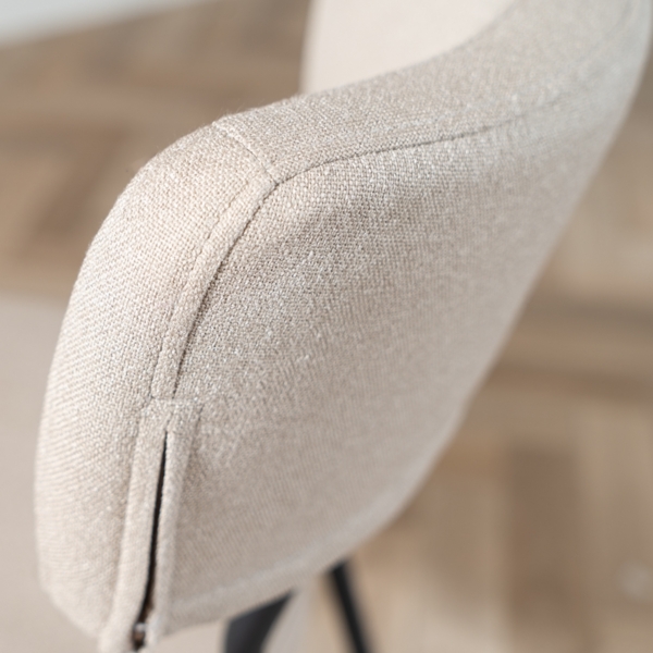 Bronx71 Esszimmerstuhl Lyon recycelter Stoff taupe Bild 8