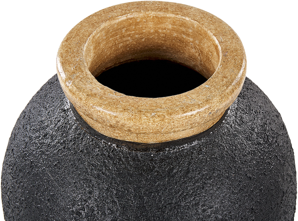 Dekovase DAULIS Keramik 31 cm Schwarz Bild 5