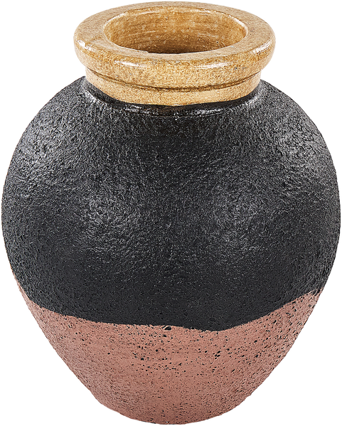 Dekovase DAULIS Keramik 31 cm Schwarz