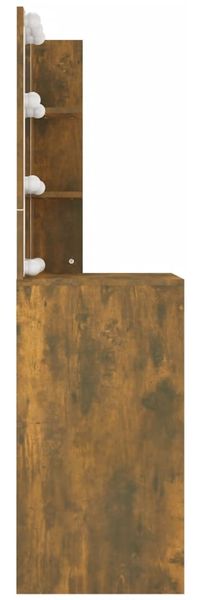 Schminktisch mit LED 60 x 40 x 140 cm Braun Bild 6
