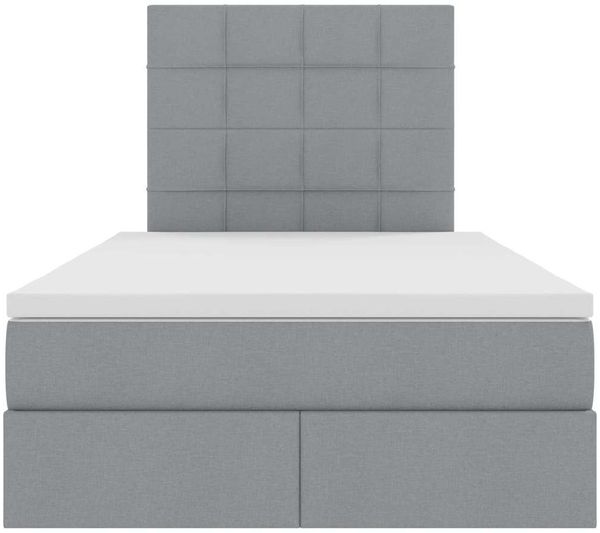 vidaXL Bett mit Stauraum und LED Hellgrau 120 x 200 cm Polyester 3372408 Bild 8