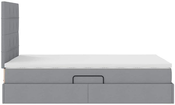 vidaXL Bett mit Stauraum und LED Hellgrau 120 x 200 cm Polyester 3372408 Bild 11
