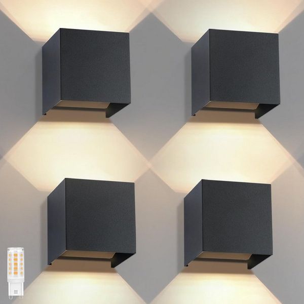 Nettlife Wandleuchte 4ER G9 Warmweiß Wandleuchte, LED fest integriert