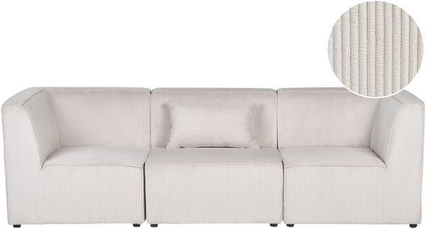 Modulsofa 3-Sitzer LEMVIG Cord Beige