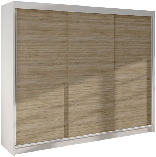 Schiebetürenschrank Dotan II (Farbe: Weiß / Sonoma Eiche)