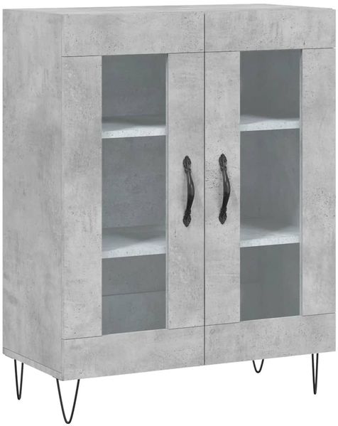 vidaXL Highboard Betongrau 69,5x34x180 cm Holzwerkstoff 3198069 Bild 7