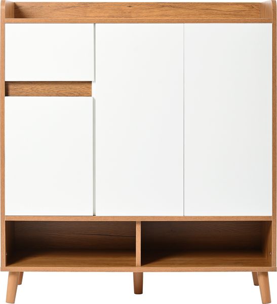 Kommode / Sideboard / Schuhschrank mit verstellbaren Einlegeböden – Minimalistischer Home Organizer mit Massivholzbeinen – Maße: H99 cm x B90 cm x T35 cm Bild 5