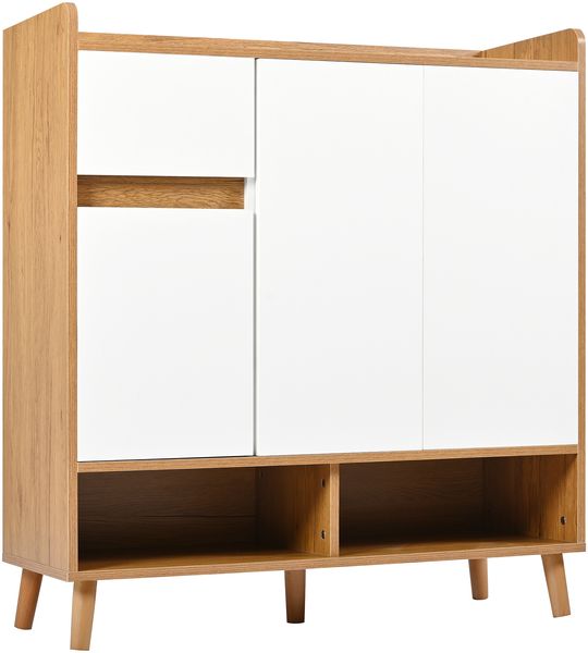 Kommode / Sideboard / Schuhschrank mit verstellbaren Einlegeböden – Minimalistischer Home Organizer mit Massivholzbeinen – Maße: H99 cm x B90 cm x T35 cm Bild 8