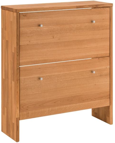 Schuhschrank 2 Klappen 82x95cm 'Stockholm' Wildeiche massiv