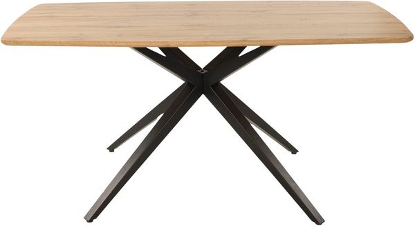 Duo Collection Esstisch Tisch Emira (1-St), massives X-Metallgestell, Wildeichen Optik