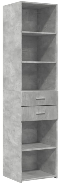 vidaXL Highboard Betongrau 45x42,5x185 cm Holzwerkstoff 3281451