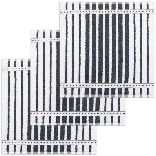 Kracht Geschirrtuch Blockstreifen, (Set, 3-tlg, Set), 3er Pack Frottee Küchenhandtücher (3 Stück) ca. 50x50cm Baumwolle