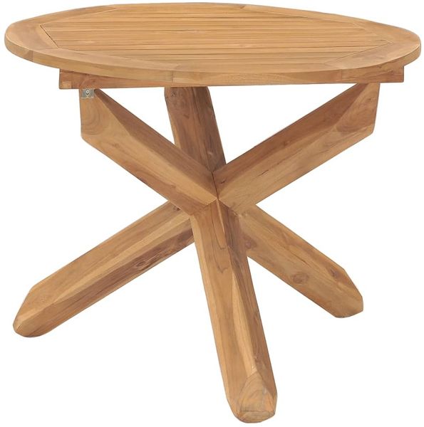 Gartentisch, Esstisch, Küchentisch Ø90x75 cm Massivholz Teak