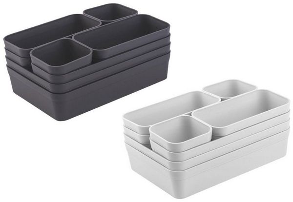 Engelland Schubladeneinsatz Schubladen-Organizer (Vorteils-Set, 16 St, individuelle Anordnung, passend für alle gängigen Schubladen), BPA-frei, spülmaschinengeeignet, gefrierschrankgeeignet
