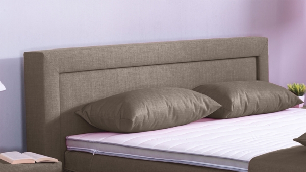 Meisterbetten Boxspringbett Rico 140x200 in W-Sahara, Matratzenbezug Nano, Komfortschaum-Topper Bild 4