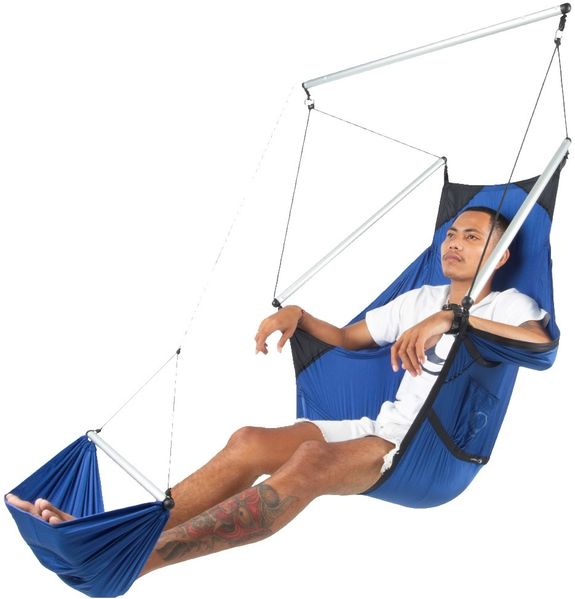 Ticket to the moon Moon Chair Hängestuhl aus Fallschirmseide blau blau TM-TCM-39