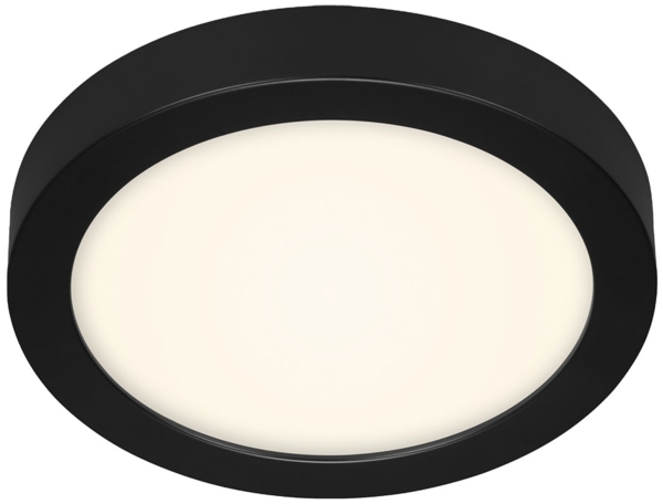 LED Deckenleuchte, schwarz, rund, D 22,5 cm