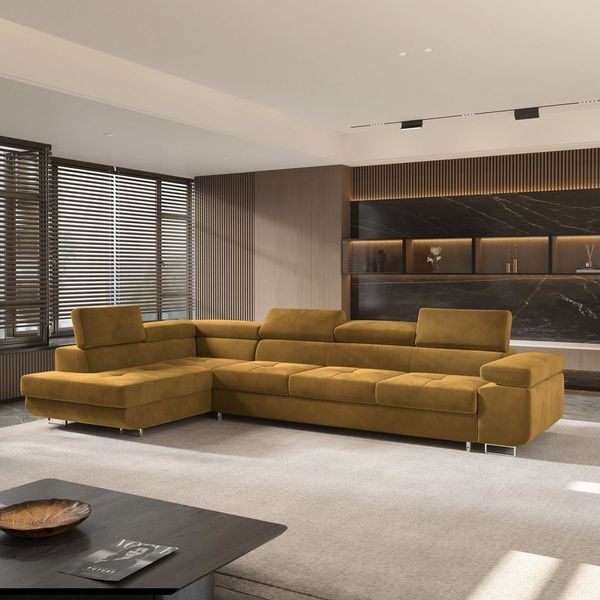 Masseno Ecksofa VICENTE mit Schlaffunktion L-Form, Sofa mit Bettkasten
