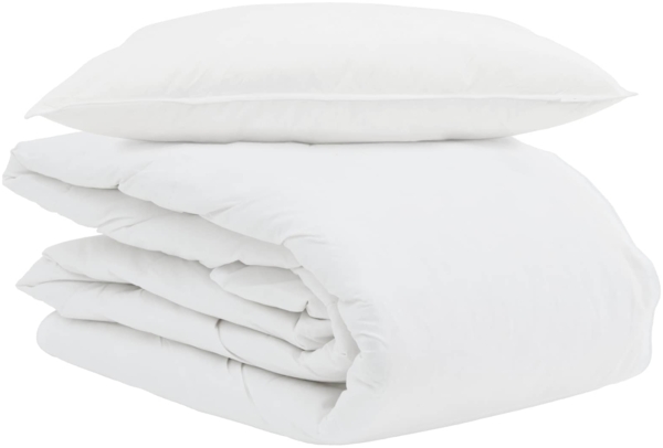 vidaXL Sommerdecke mit Kissen 2 pcs Weiß Daunenfeder 3376264