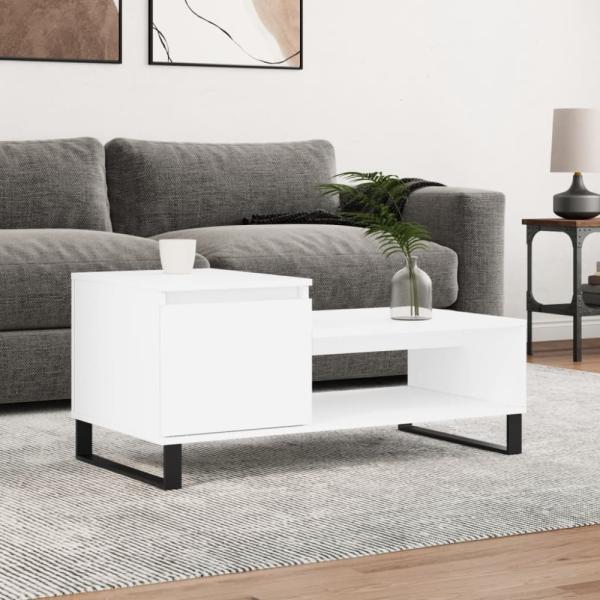 vidaXL Couchtisch Weiß 100x50x45 cm Holzwerkstoff 830836