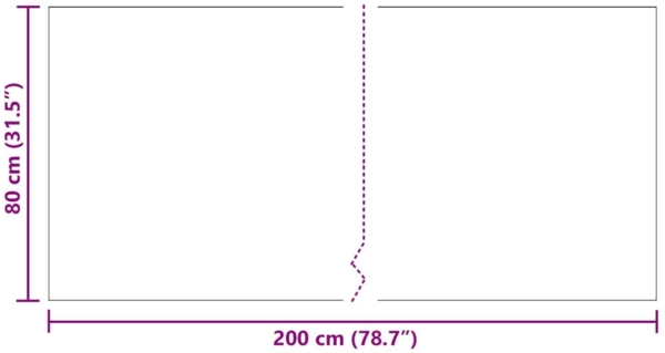 vidaXL Teppichläufer Hellgrau 80 x 200 cm Stoff 42011428 Bild 7