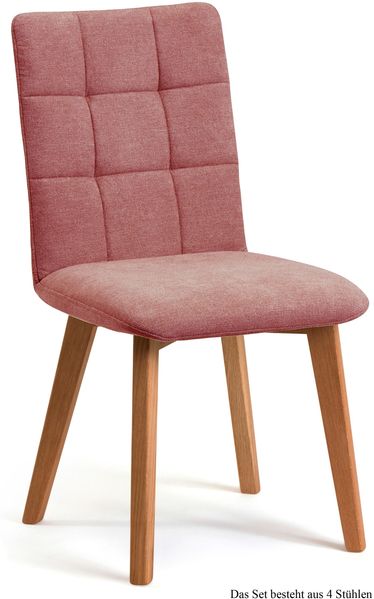 Esszimmerstuhl (4er-Set) Dareen 47x91x60 Eiche geölt/Rosewood
