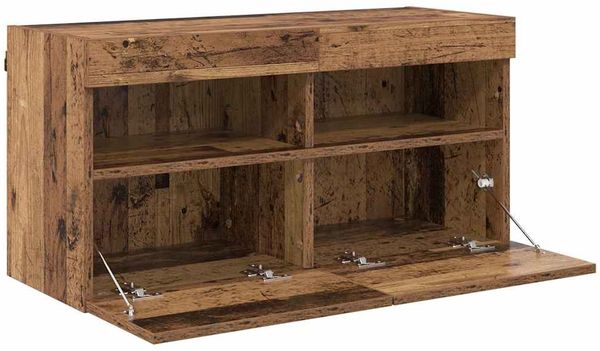 vidaXL TV-Wandschrank mit LED Altholz 80 x 30 x 40 cm Holzwerkstoff 882977 Bild 7