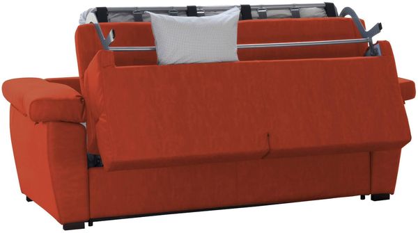 Dmora 2-Sitzer Schlafsofa Contrada, Schlafsofa fürs Wohnzimmer, gepolstert, abnehmbar, 100 % Made in Italy-Qualität, 205x95 h100 cm, Orange Bild 7