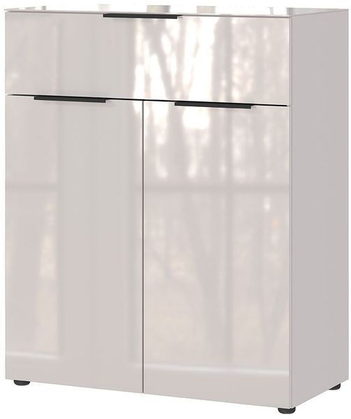 Kommode Owingen / Oakland, Glas, Holzwerkstoff, Grau, 83 x 102 x 42 cm
