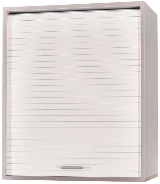 SIMMOB Rollladenschrank Küchenschrank, höhenverstellbare Böden, Aluminium-Weiß, 72x60x35 cm