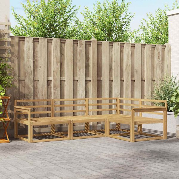 vidaXL Outdoor-Sofagarnitur 4 pcs Weiß 247,5 x 168,5 x 73 cm 3386363