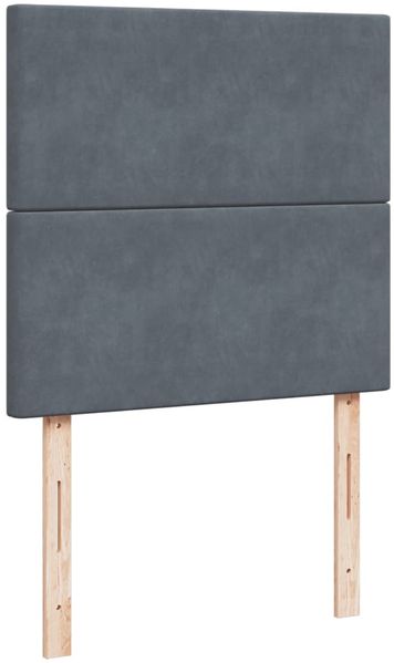 vidaXL Boxspringbett mit Matratze Dunkelgrau 100x200 cm Samt 3293129 Bild 7