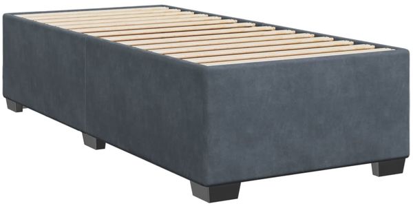 vidaXL Boxspringbett mit Matratze Dunkelgrau 100x200 cm Samt 3293129 Bild 8