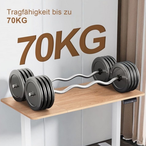 HOMALL Schreibtisch Höhenverstellbarer Elektrisch Schreibtisch, Vierteilige Tischplatte Bild 2