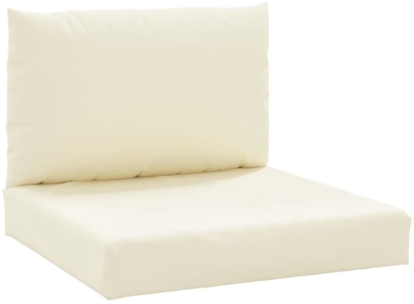vidaXL Palettenkissen 2-tlg. Cremeweiß Oxford-Gewebe 361756