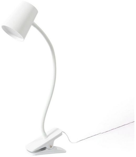 Lindby Klemmleuchte Ailina, LED, Kunststoff Weiß warmweiß IP20, 1 x 5 W LED, warmweiß