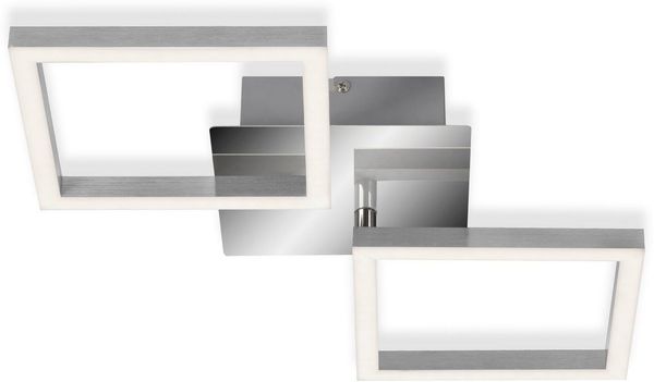 BRILONER - LED Deckenlampe mit warmweißer Lichtfarbe, schwenkbar, je 5,5 Watt, je 500 Lumen, Lampe, LED Deckenleuchte, Wohnzimmerlampe, Schlafzimmerlampe, Küchenlampe, 47x22,6x7,3 cm, Chrom-Alu