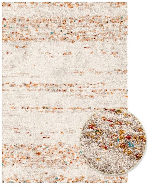 Primaflor-Ideen in Textil Hochflor-Teppich HIMALAYA, Made in Belgium, rechteckig, Höhe: 30 mm, modernes Design, meliert, weich & kuschelig