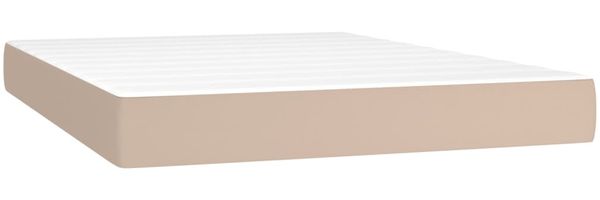 vidaXL Boxspringbett mit Matratze & LED Cappuccino-Braun 140x190cm 3134224 Bild 6