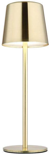 LED Tischleuchte, gold, Metall, Akku, Touchdimmer, H 28 cm Bild 8