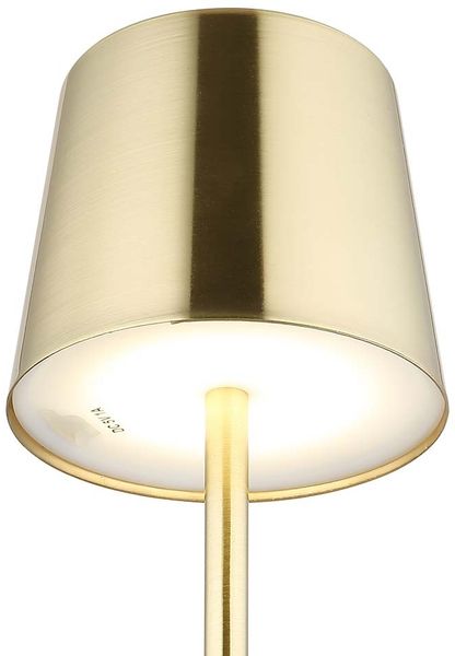 LED Tischleuchte, gold, Metall, Akku, Touchdimmer, H 28 cm Bild 9