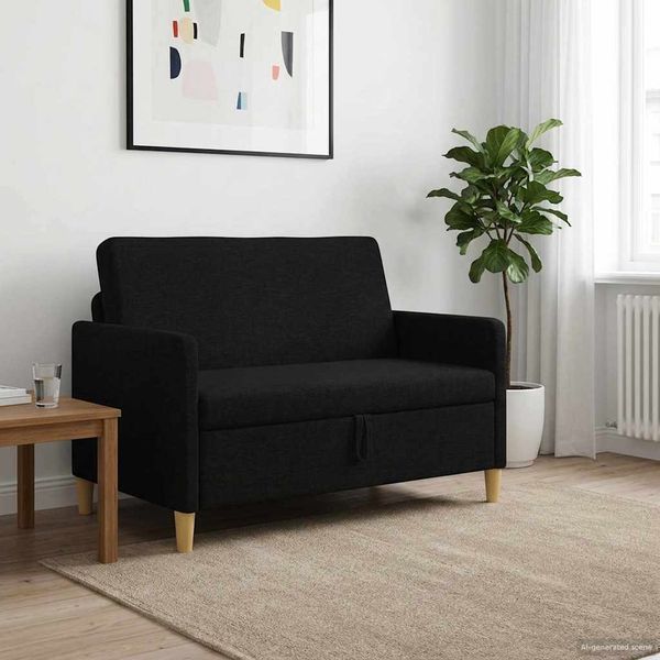 vidaXL Sofa mit Stauraum Schwarz 122 x 78 x 87 cm Polyester 42036893