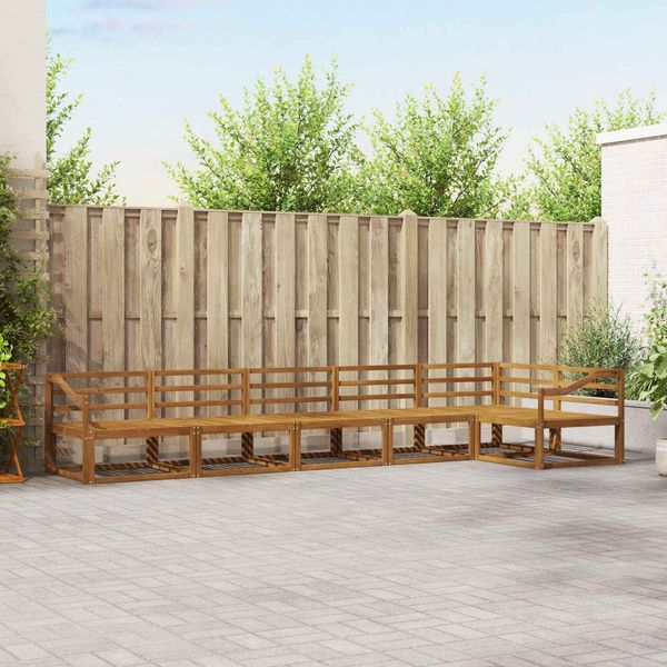 vidaXL Outdoor-Sofagarnitur 6 pcs Natur Massivholz Akazie 3367662